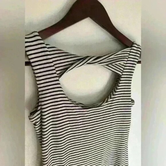 dELiA*s women’s mini dress striped black and white stretchy fit size Small - Picture 6 of 11